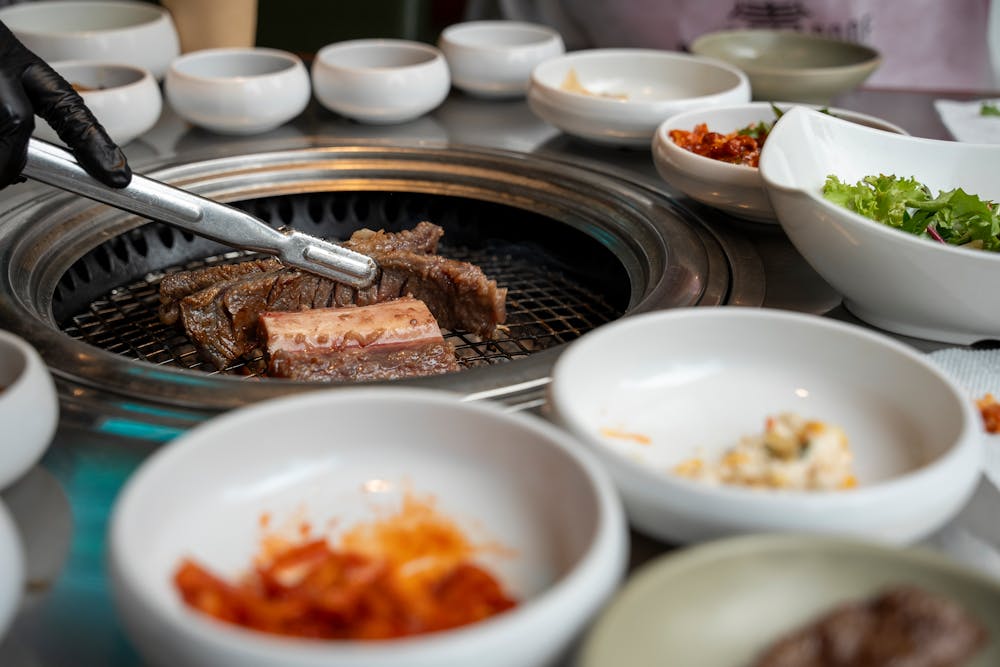 Grilled Beef Short Ribs with Kimchi