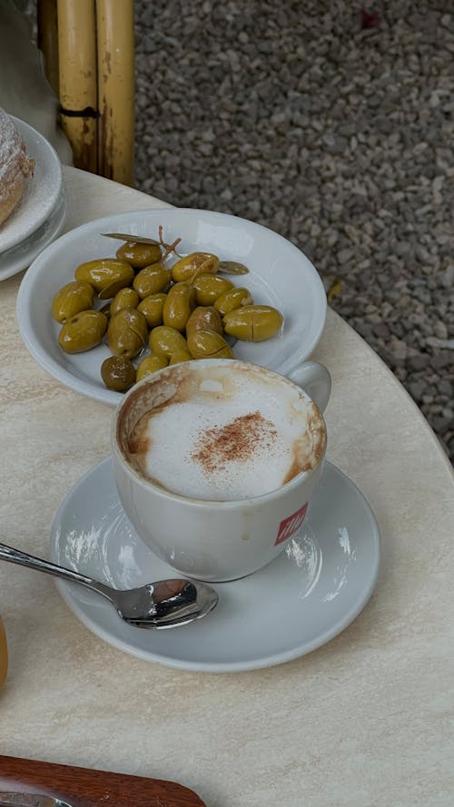 Cup of Coffee and Olives 