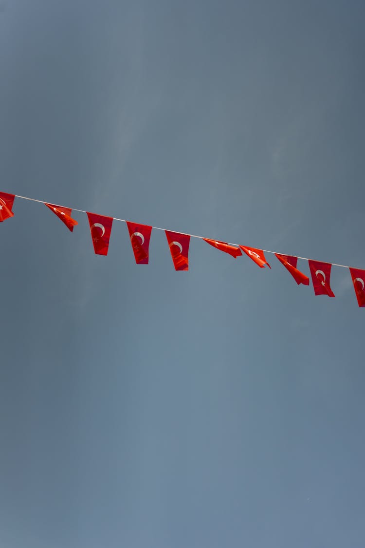 Flags Of Turkey On String