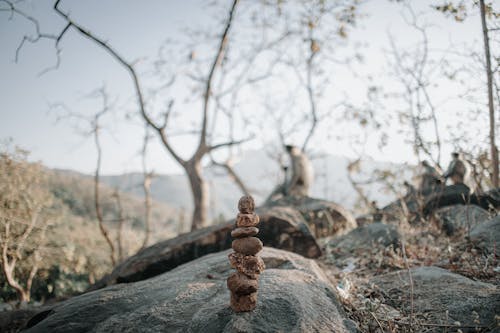 Close-up of Stacked Stones 