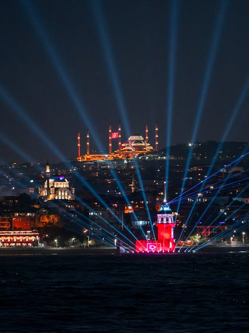 Illuminated Istanbul at Night