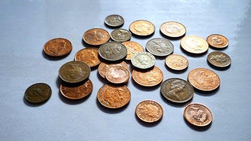Collezione Di Monete In Bronzo