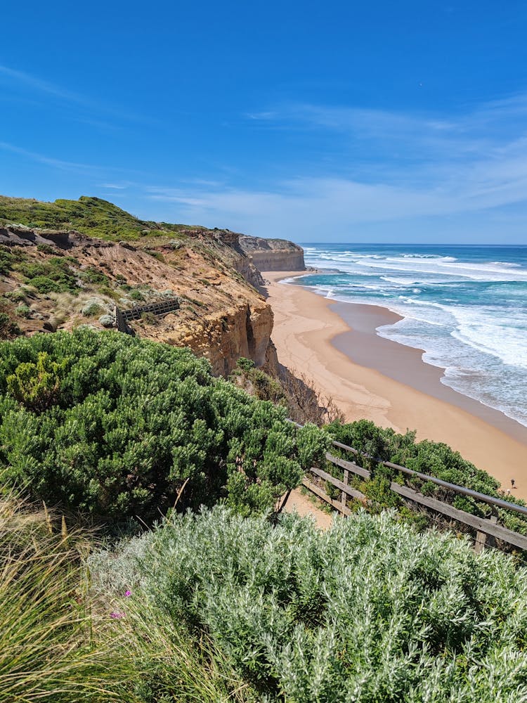 Cliff And Beach On Sea Shore