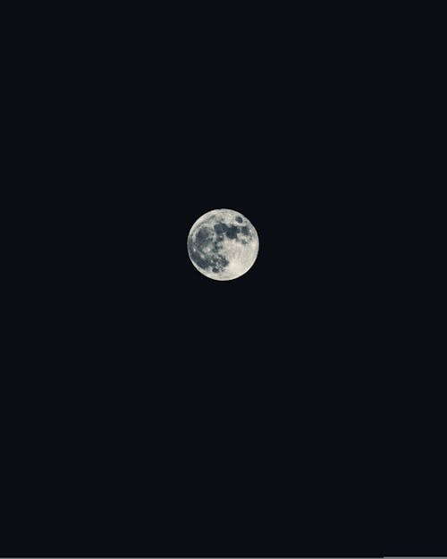 Full Moon on Clear, Night Sky