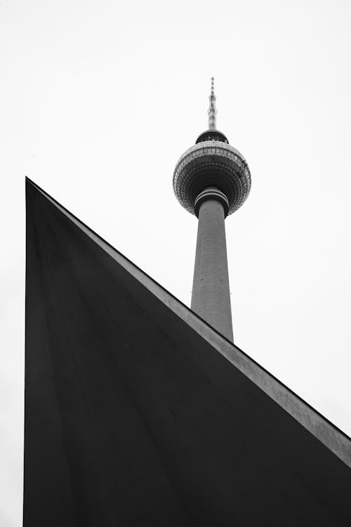 Δωρεάν στοκ φωτογραφιών με deutschland, Fernsehturm, ασπρόμαυρο