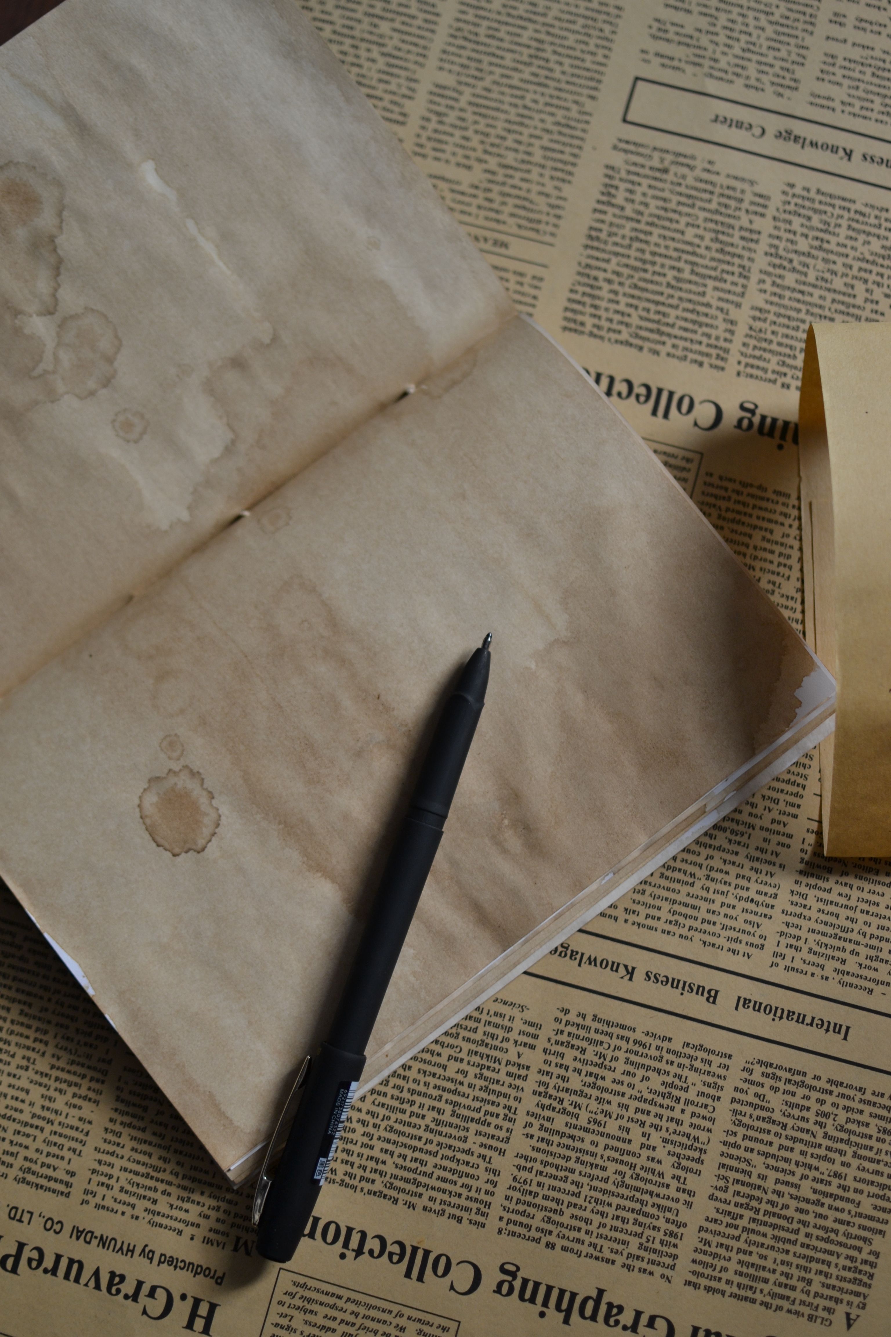 Blank Pages of Vintage Notebook · Free Stock Photo