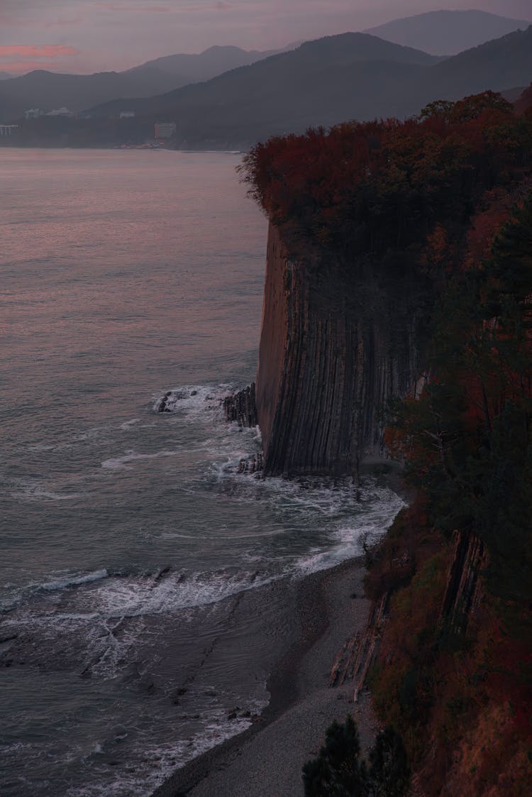 Cliff On Sea Shore