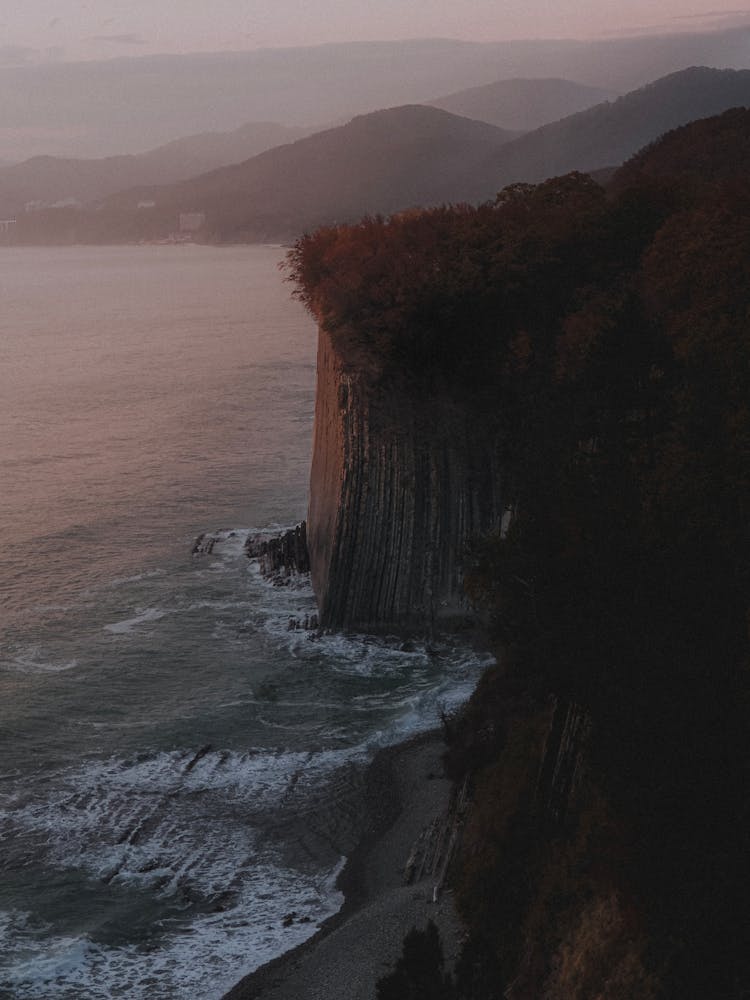 Cliff On Sea Shore