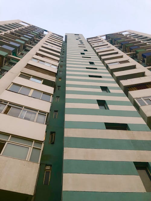 Low Angle Shot of a Block of Flats 
