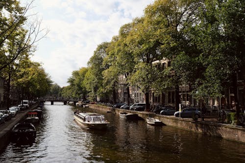 Foto d'estoc gratuïta de amsterdam, barca, canal