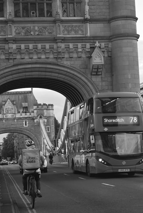 倫敦, 倫敦市中心, 紅色巴士 的 免費圖庫相片