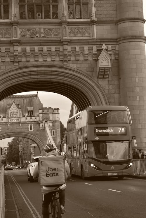 倫敦, 倫敦市中心, 紅色巴士 的 免費圖庫相片