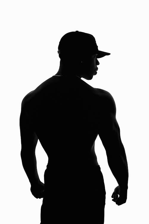 Silhouette of a Muscular Man 