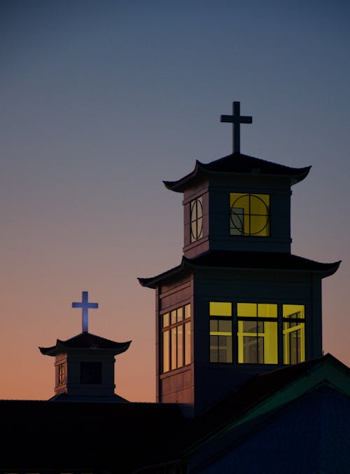 キリスト教の, 垂直ショット, 塔の無料の写真素材
