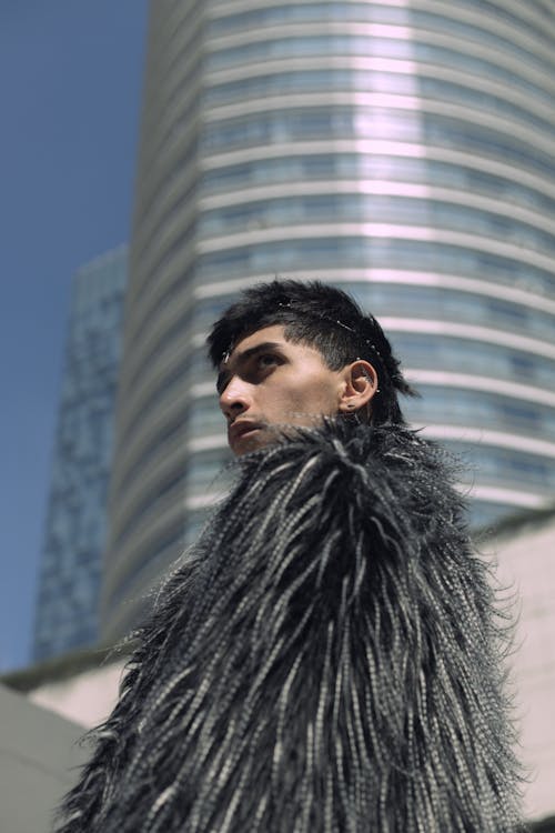 Model in a Feather Coat