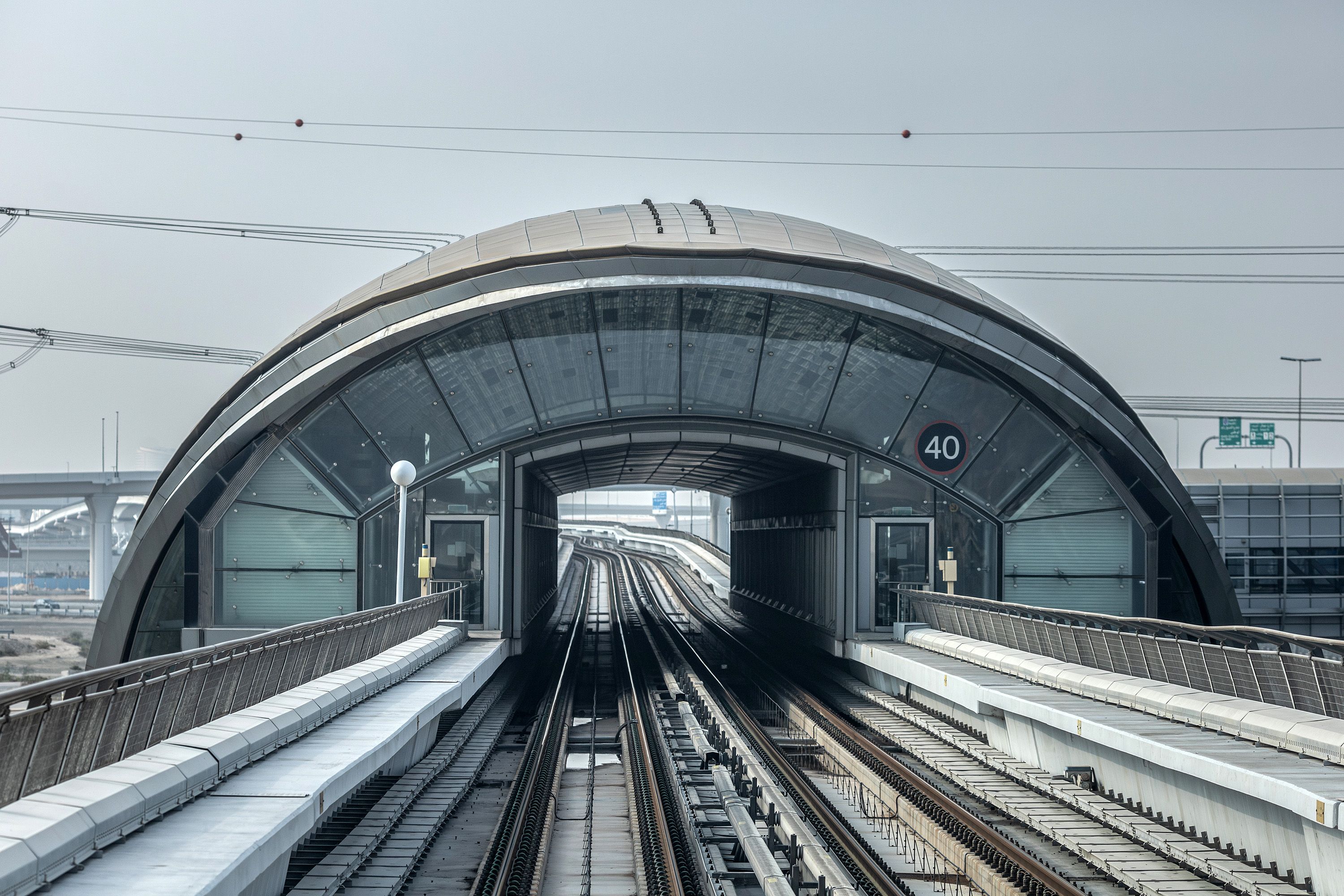Railway tracks represent the construction and future service behind the Blue Line's 2029 target.