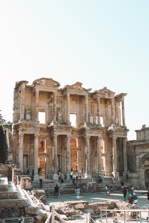 Free The ruins of the ancient library in ephesus Stock Photo