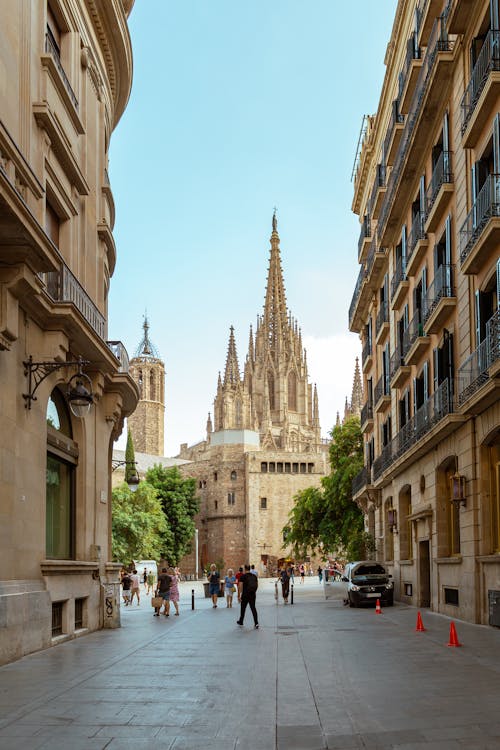 Gratis lagerfoto af aan lichtbak toevoegen, barcelona katedral, by