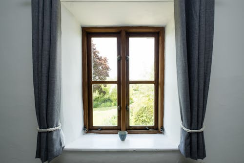 Foto stok gratis desain interior, gorden, jendela
