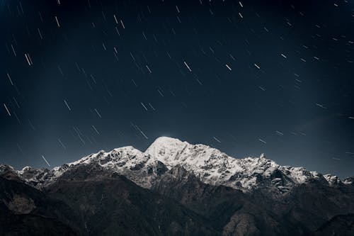 夜空, 夜间, 山 的 免费素材图片