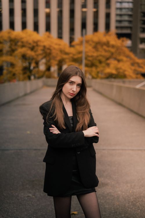Brunette in Blazer and mini Dress Free Stock Photo Brunette in Blazer and mini Dress Free Stock Photo