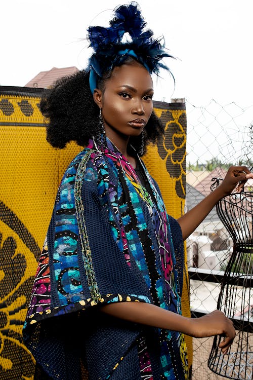 Model in Colorful Clothes and Hairband