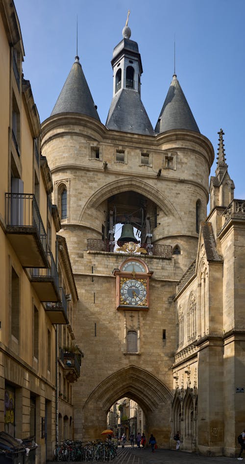 Facade of the Grosse Cloche in Bordeaux, France 
