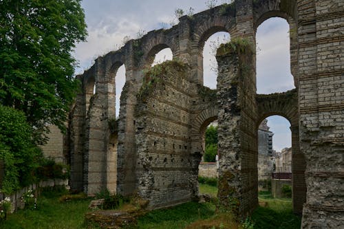 Photos gratuites de amphithéâtre romain, aqueduc, arbre