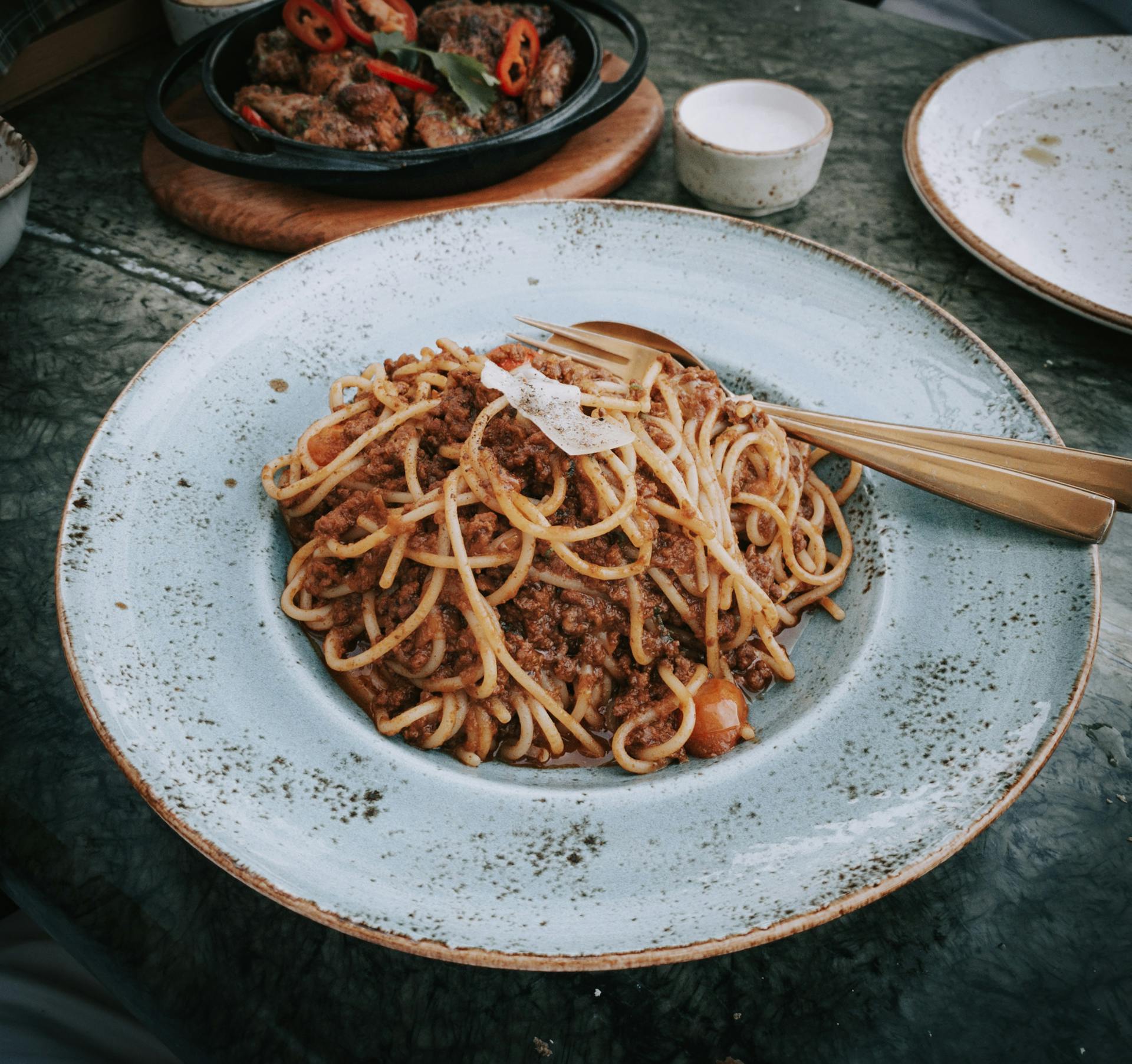 Des spaghettis avec du Wagyu Bolognese