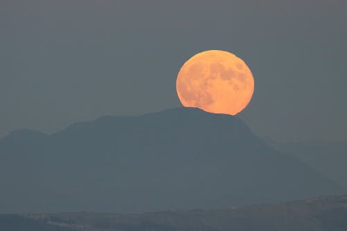 Immagine gratuita di alba lunare, arancia, autunno