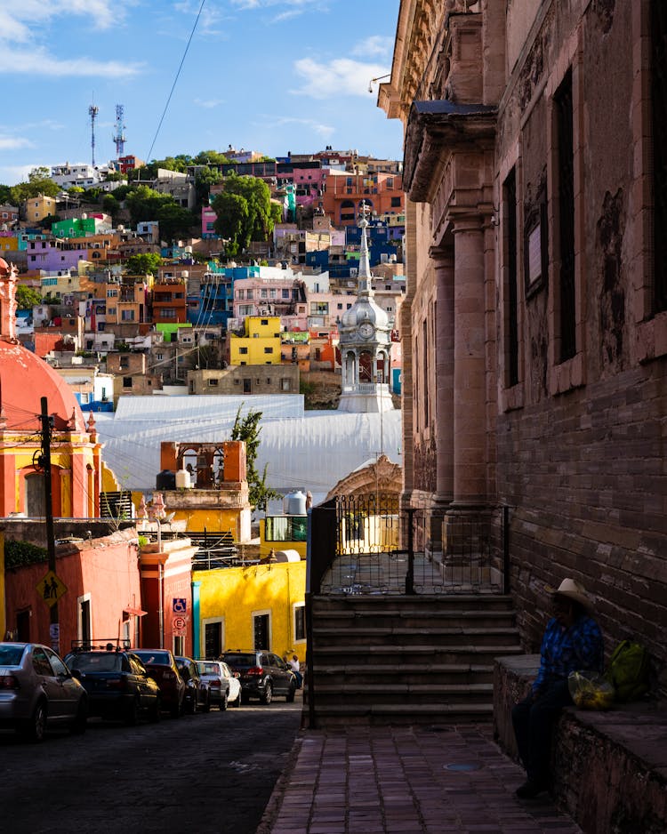 Colorful Houses In Guanajuato In Mexico