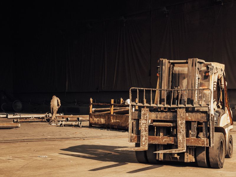 warehouse manager checking inventory