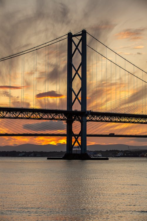 25 de Abril Bridge in Lisbon in Portugal at Sunset