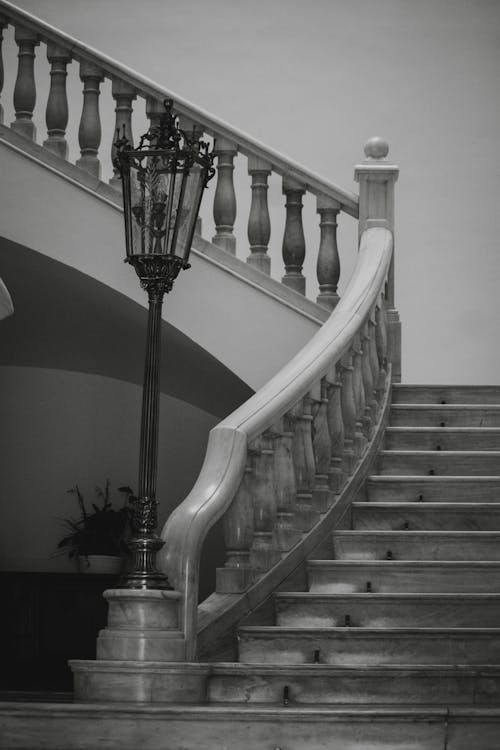 Lantern Next to Classic Stairs
