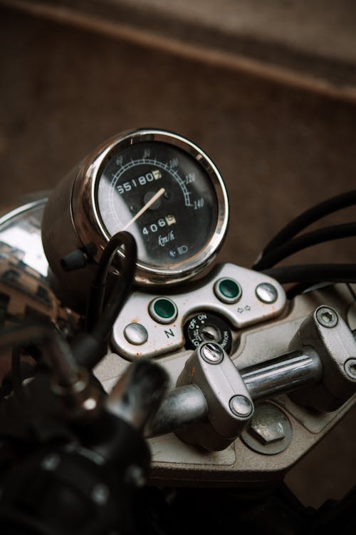 Vehicle Speedometer in Close-up View