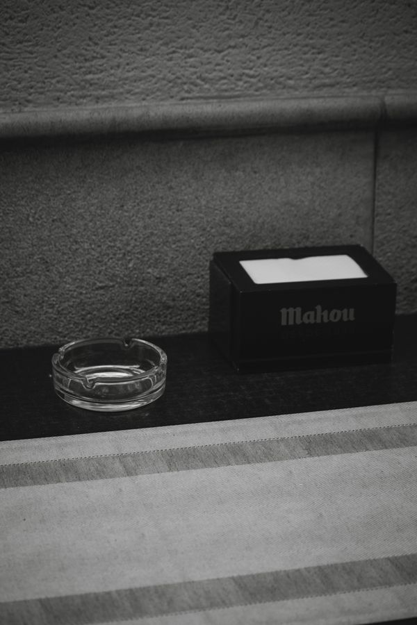 Tissue box on a restaurant table