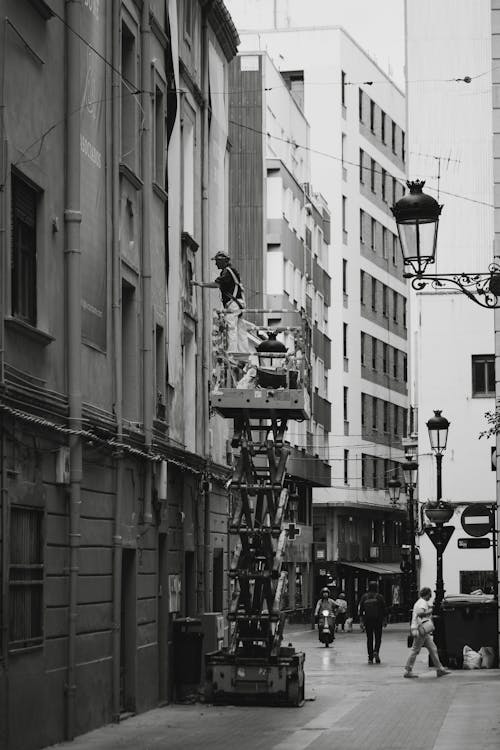 Бесплатное стоковое фото с вертикальный выстрел, гидравлическая платформа, город
