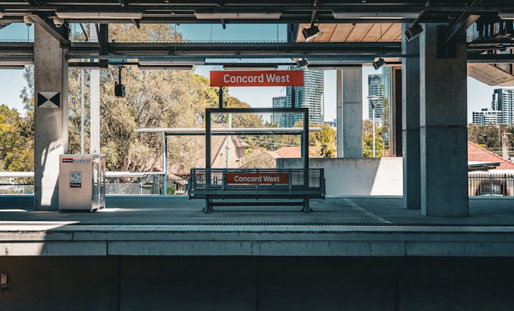 View Of The Platform At The Concord West Railway Station, Concord West, Australia 