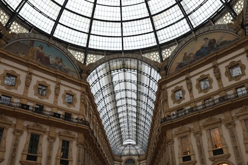 Glass Ceiling of the Galleria Vittorio Emanuele II Shopping Mall