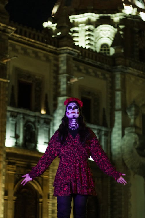 Imagine de stoc gratuită din arta traditionala, catrina, costum de halloween