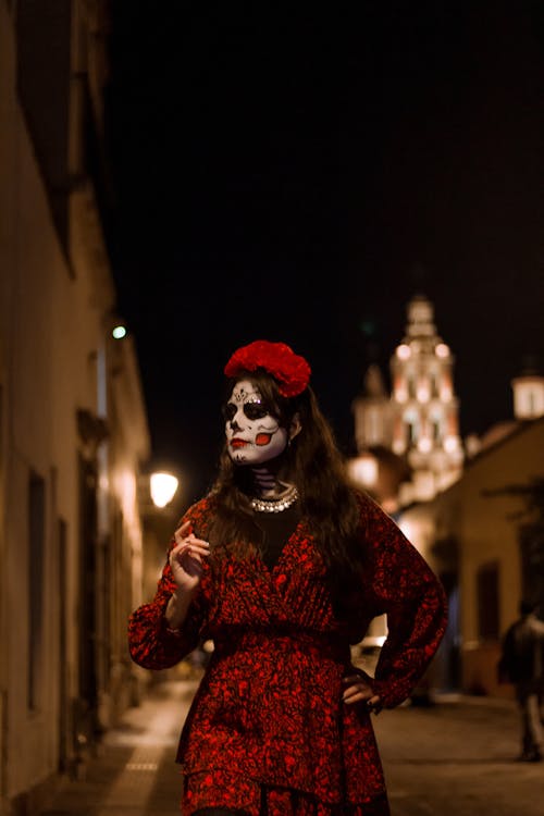 Imagine de stoc gratuită din arta traditionala, catrina, costum de halloween