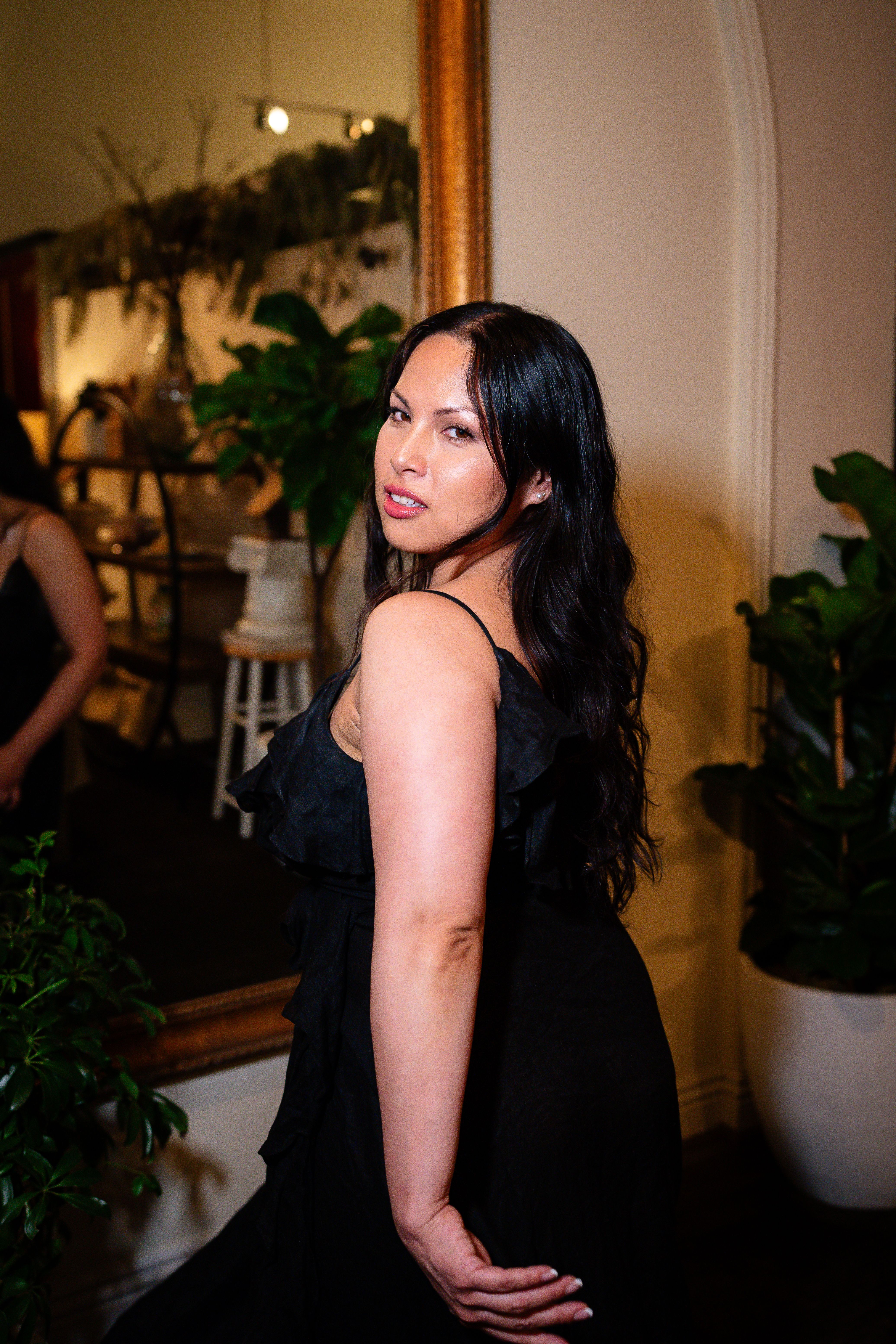 Brunette in Black Dress · Free Stock Photo