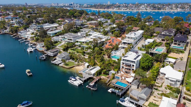 Aerial View Of Houses In Burraneer, Sydney, Australia 