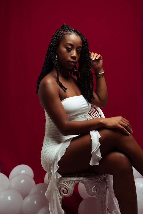Gratis lagerfoto af afrikansk kvinde, balloner, elegance