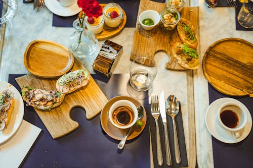 Breakfast Table with Sandwiches