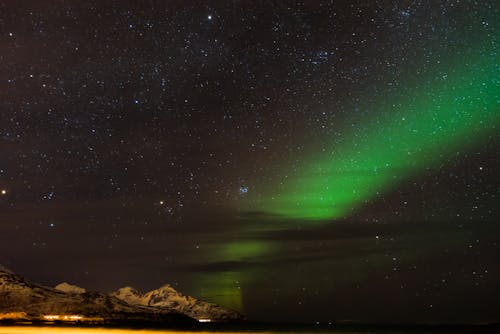 Gratis lagerfoto af aurora borealis, grøn aurora, nordlys