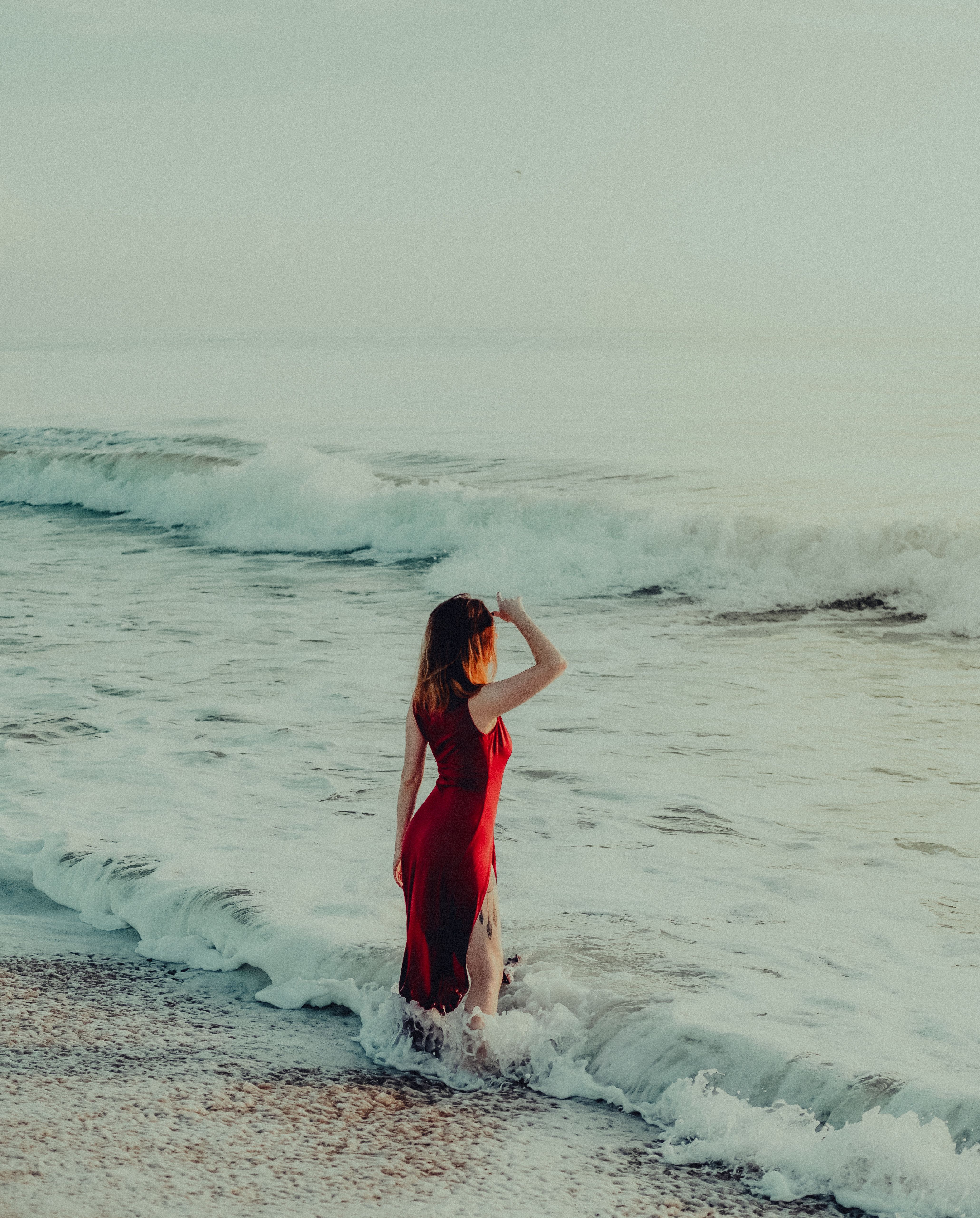 sea red dress Embrace the power of the ocean in this red dress inspired by the Red Sea. Intricate crystals and shimmering organdie waves define this dress' elegance! #couturegowns2024 #moda #fashion #blinifashionhouse #mermaid #siren #mermaiddress #
