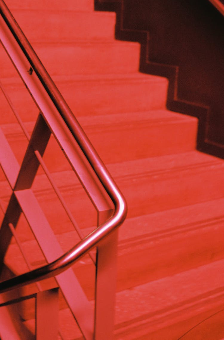 Red Stairs In A Building