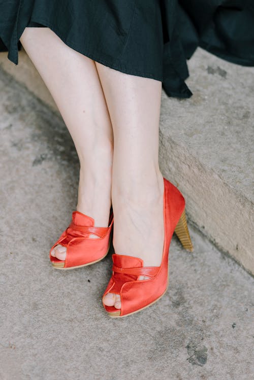 Feet in Red High Heels