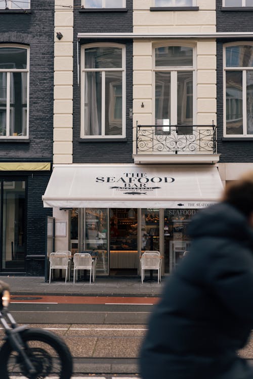 amsterdam, deniz ürünleri barı, dikey atış içeren Ücretsiz stok fotoğraf